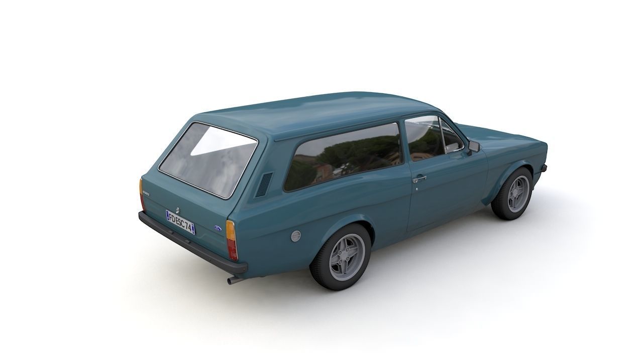 Escort Mk2 Station Wagon 1974 3D model_14