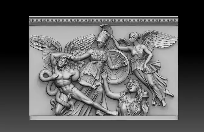 Reconstruction of Pergamon goddess athena  3D print model