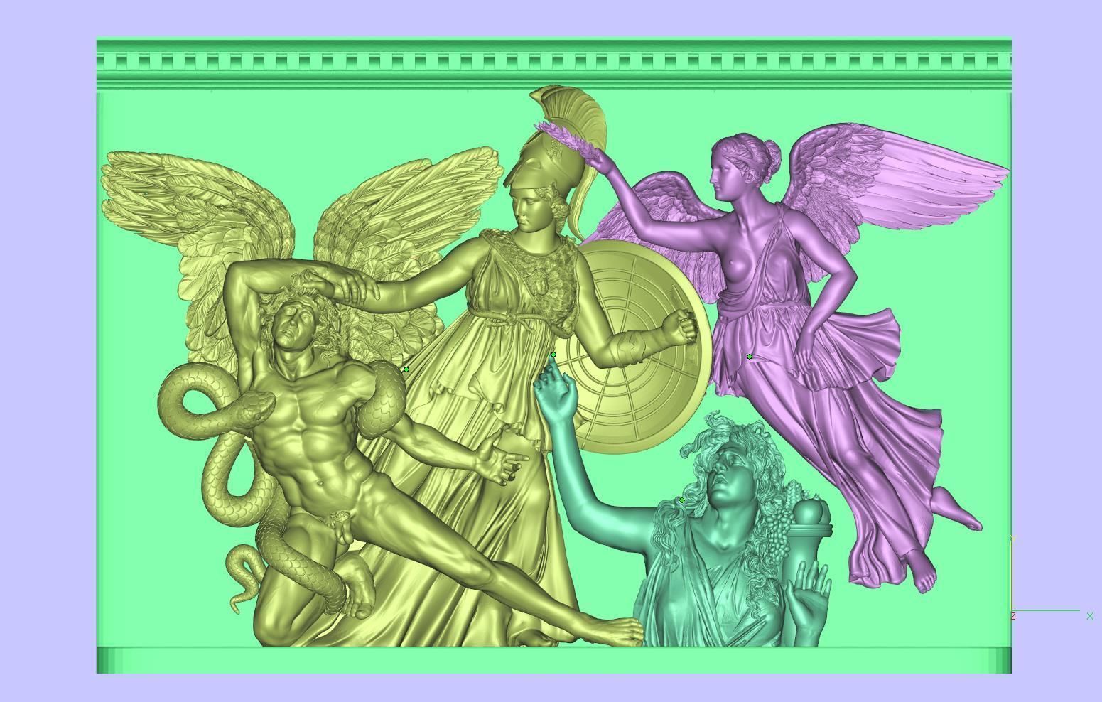Reconstruction of Pergamon goddess athena  3D print model_13