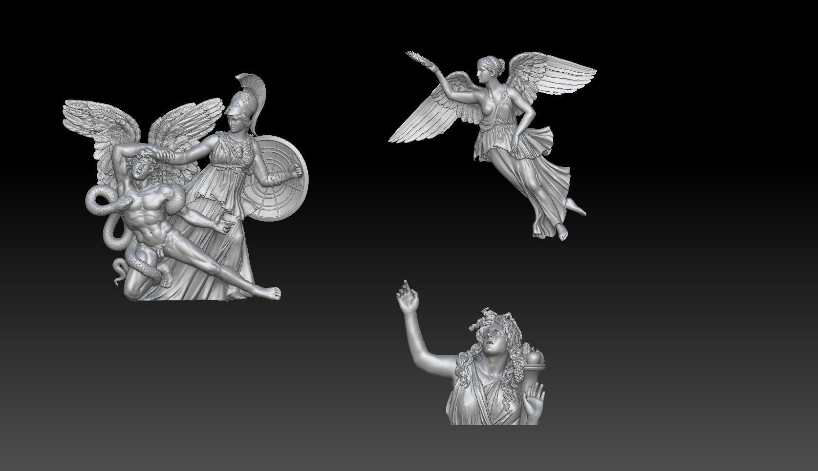 Reconstruction of Pergamon goddess athena  3D print model_11