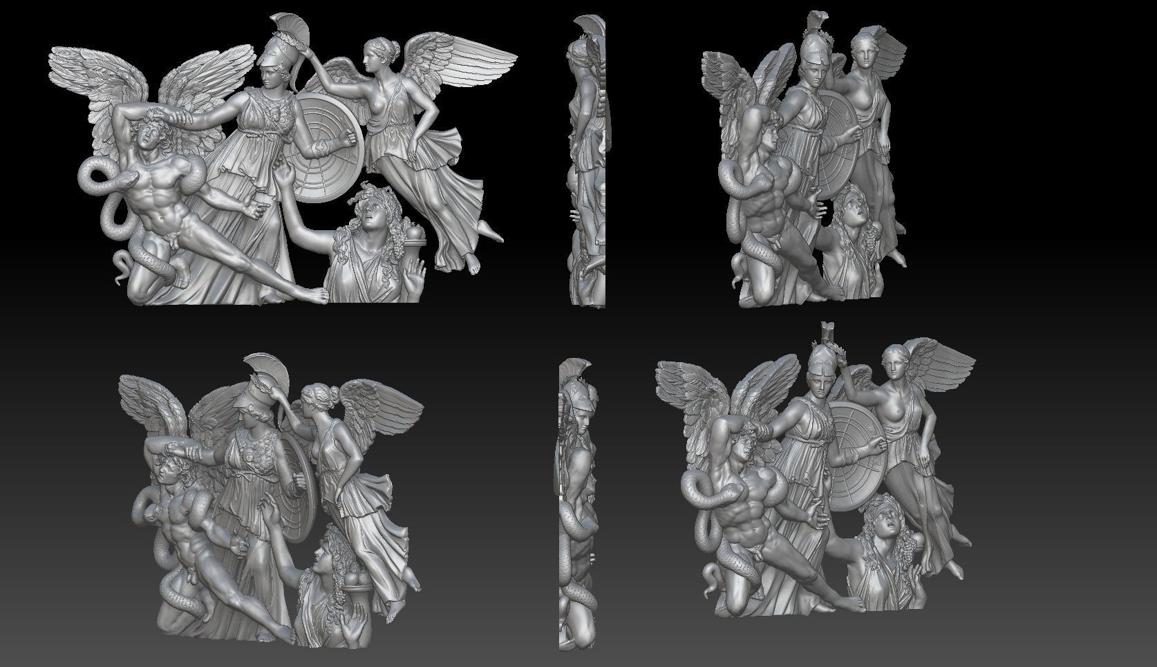 Reconstruction of Pergamon goddess athena  3D print model_10