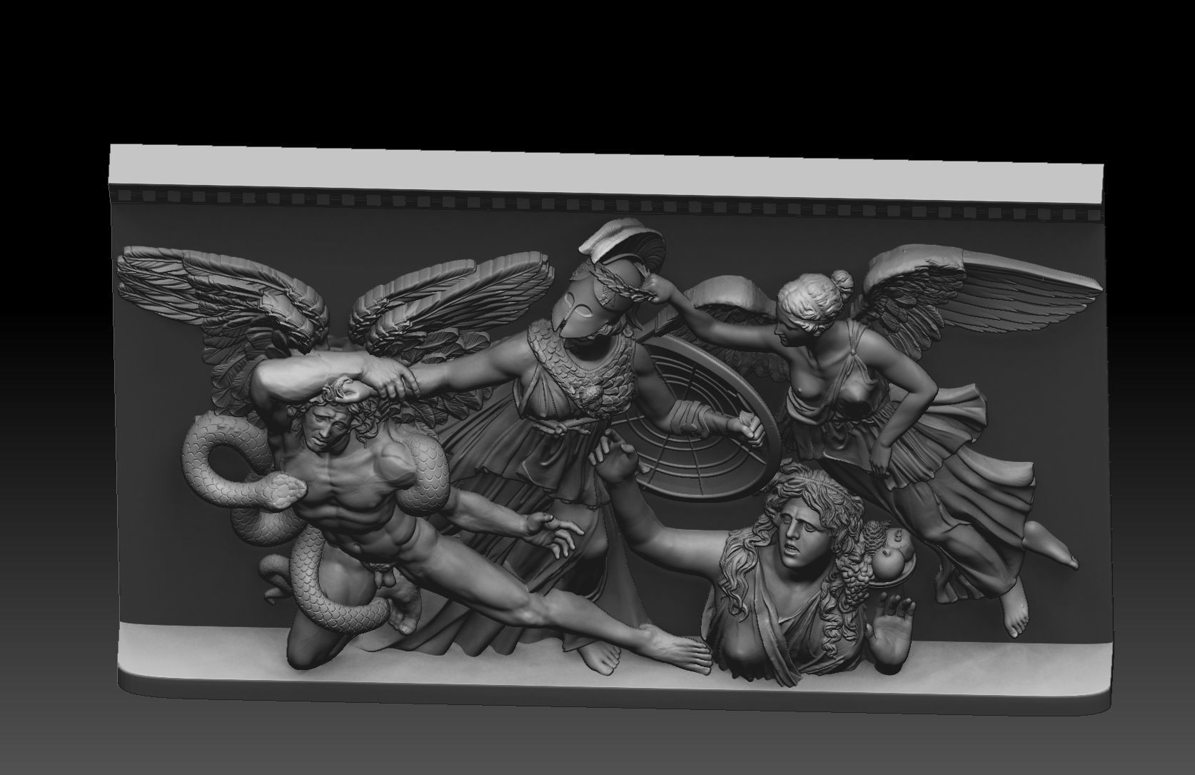 Reconstruction of Pergamon goddess athena  3D print model_8
