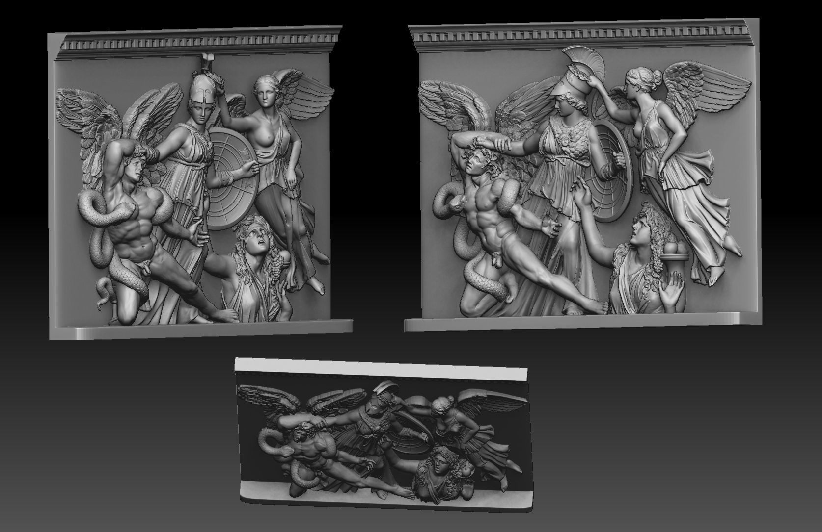 Reconstruction of Pergamon goddess athena  3D print model_6