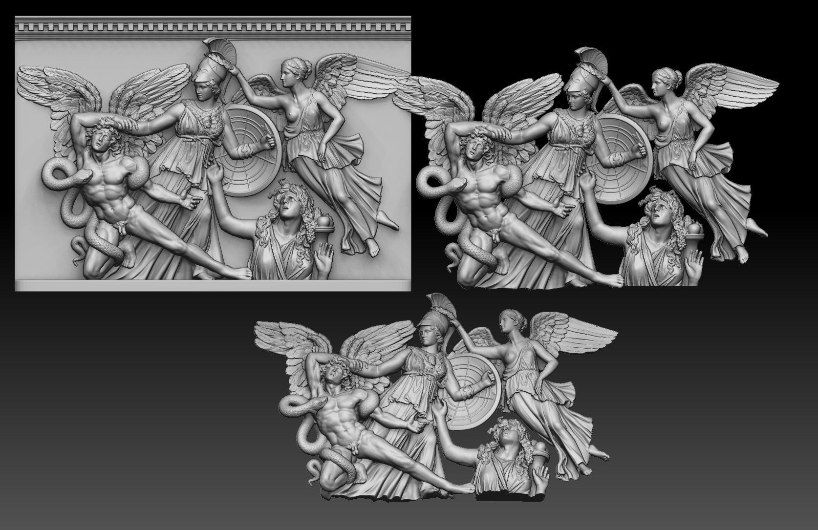 Reconstruction of Pergamon goddess athena  3D print model_9