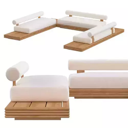 BONDI TEAK MODULAR U-SECTIONAL