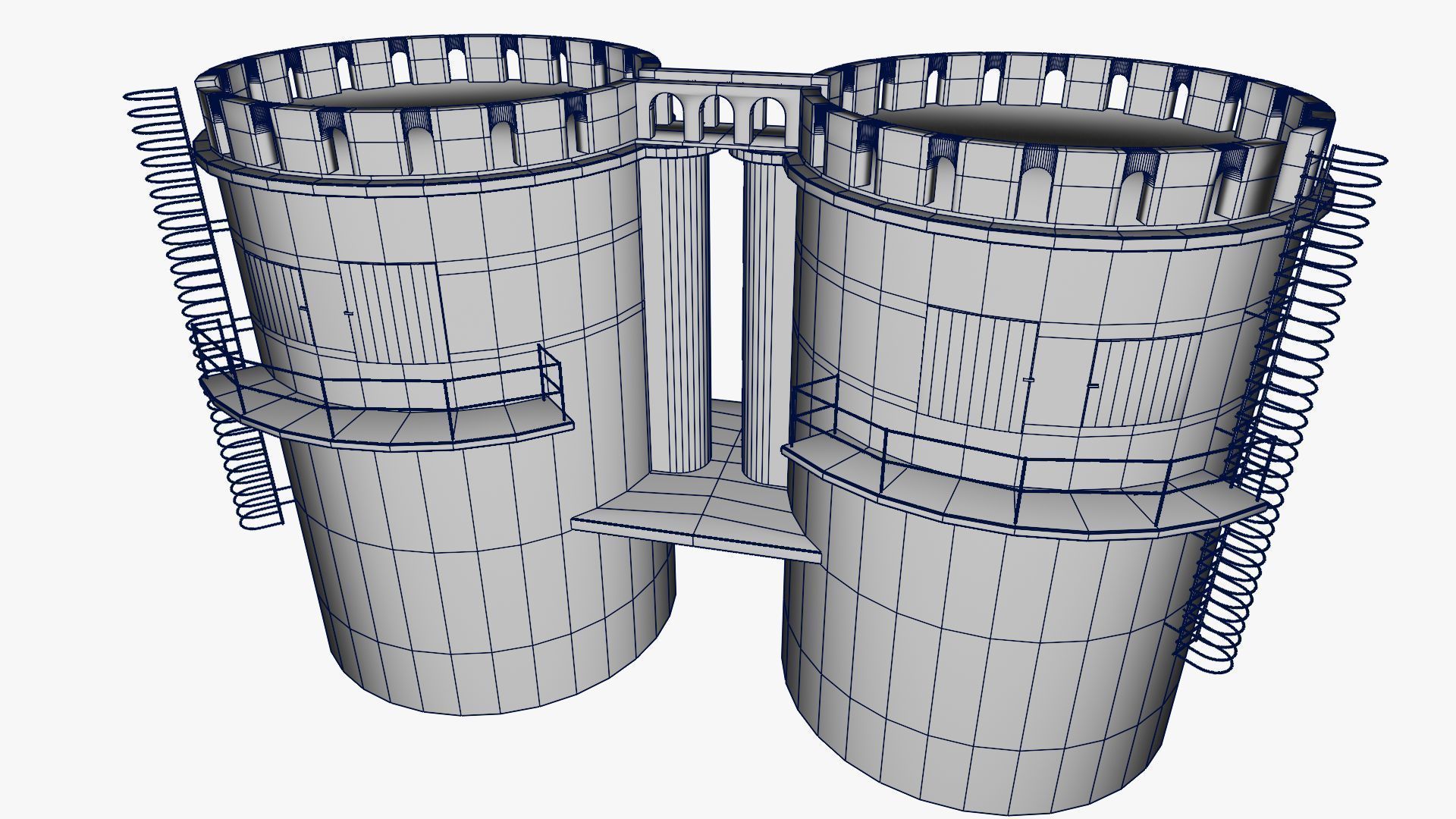 Grain silo 3D model_18