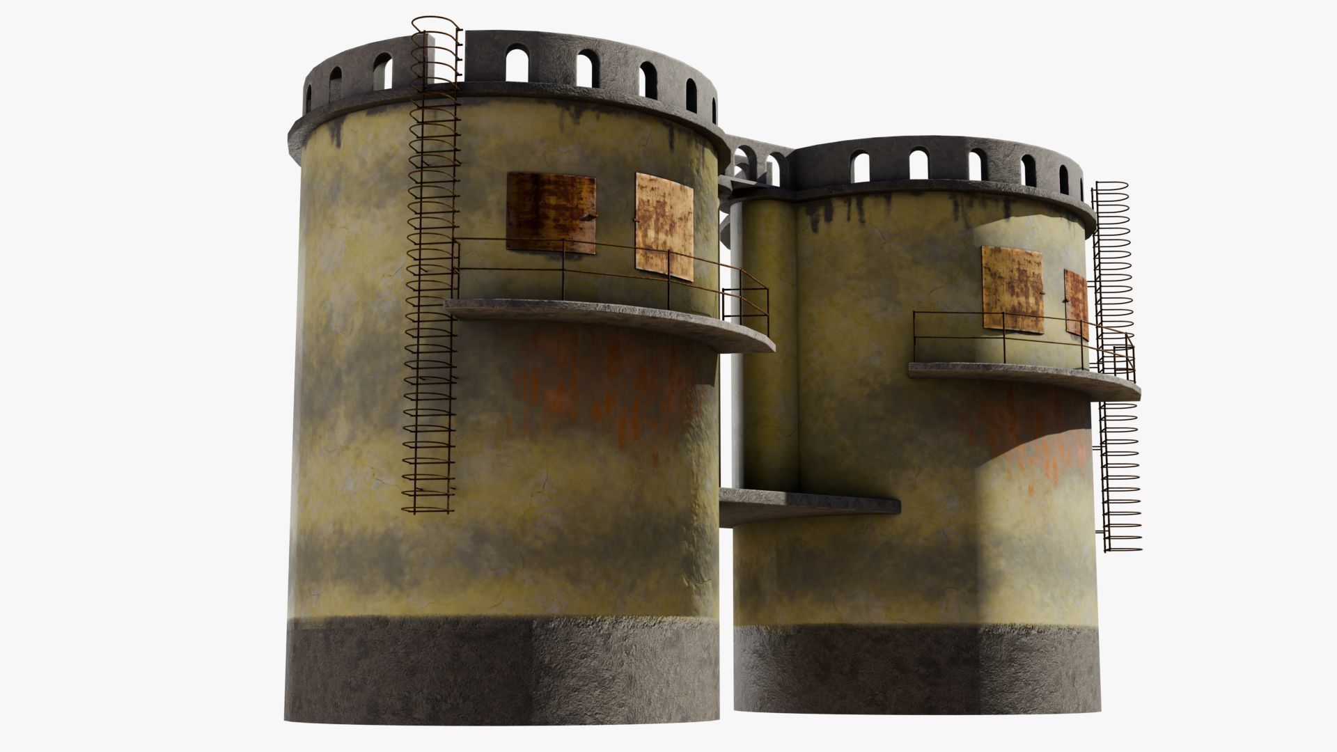 Grain silo 3D model_2
