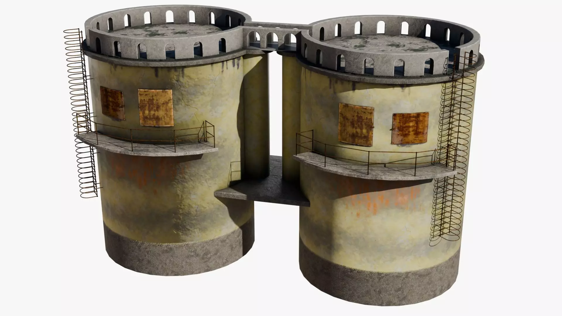 Grain silo 3D model_0