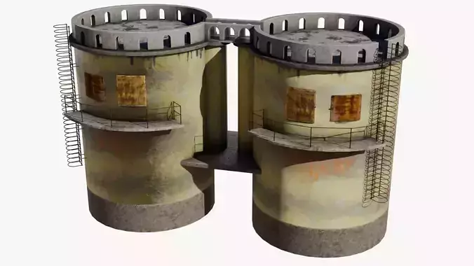 Grain silo 3D model