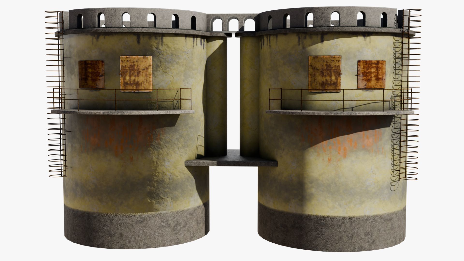 Grain silo 3D model_1