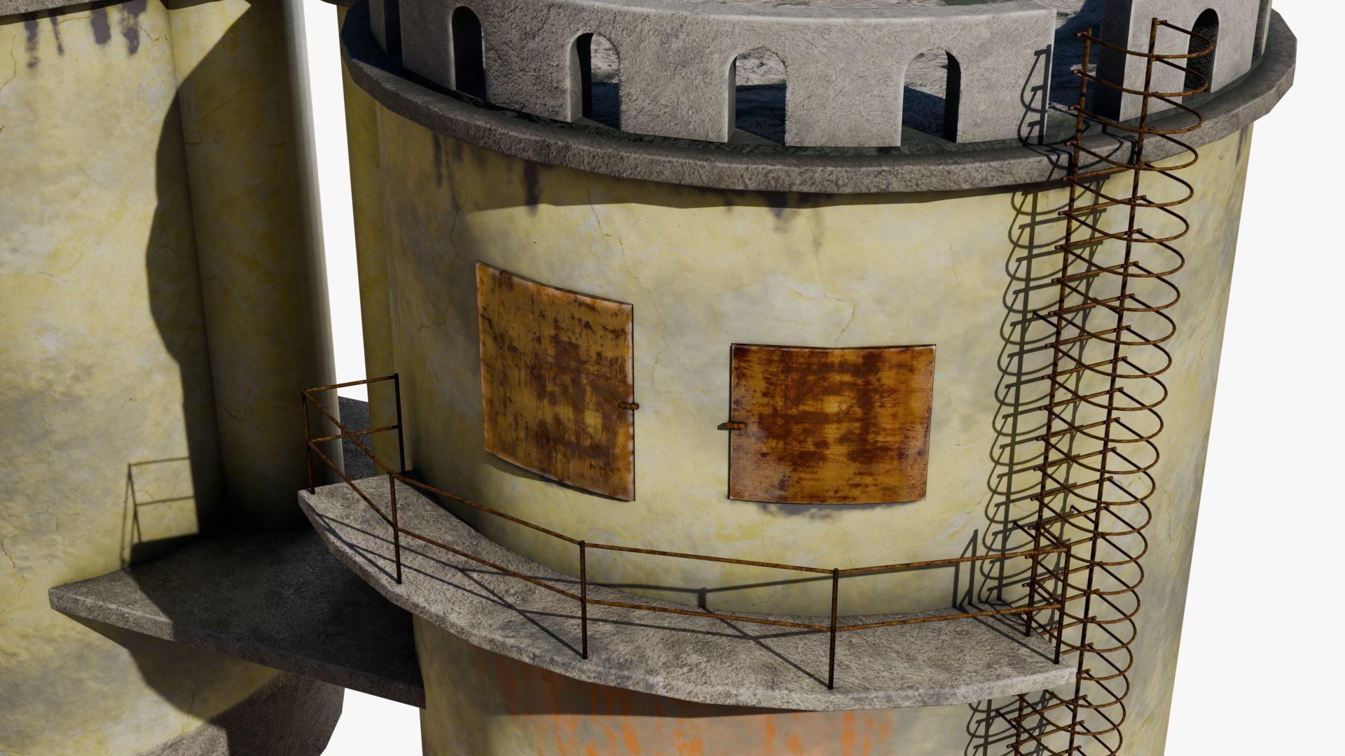 Grain silo 3D model_7