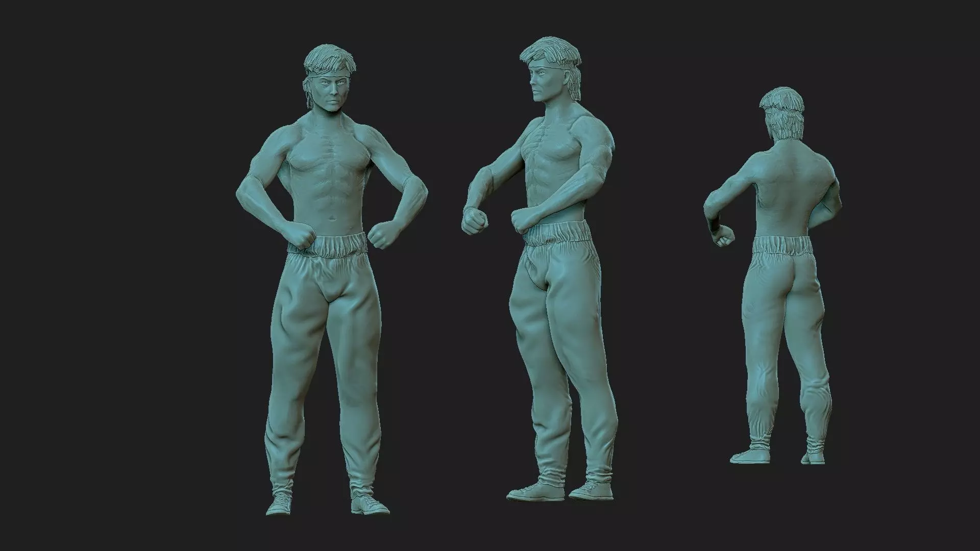 Liu Kang  mortal kombat 3D print model_0