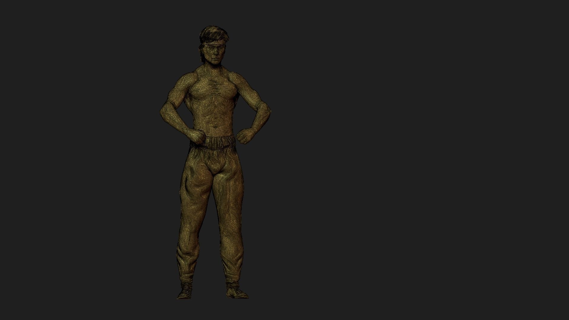 Liu Kang  mortal kombat 3D print model_1