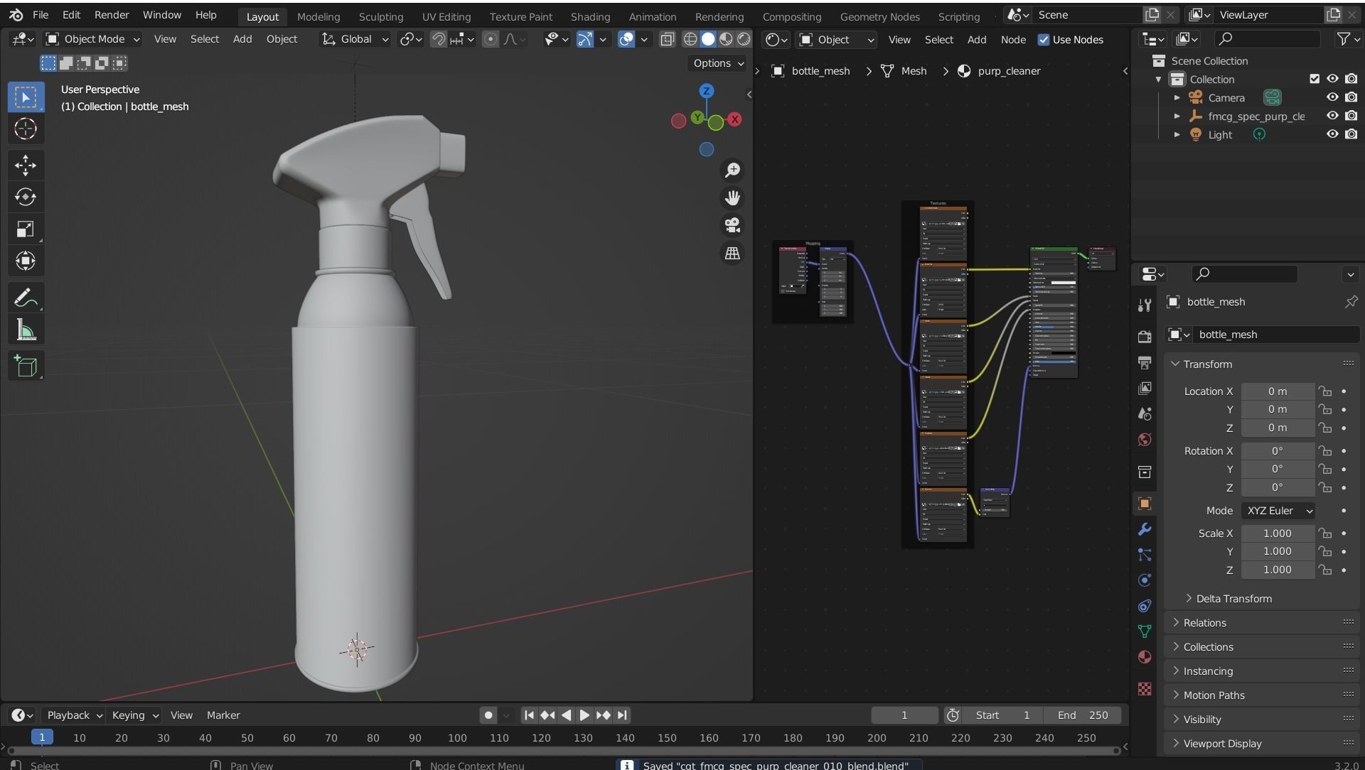 Spec Purp Cleaner - Instant Stain Remover Spray Low-poly 3D model_6