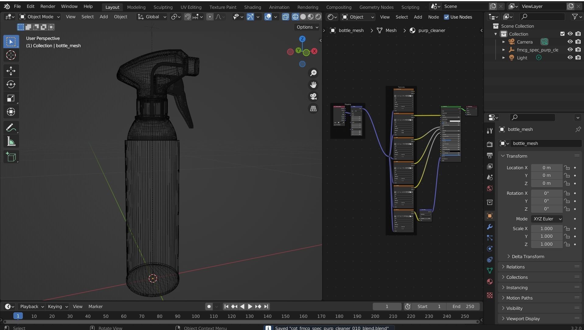 Spec Purp Cleaner - Instant Stain Remover Spray Low-poly 3D model_5