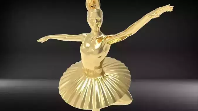 GRACEFUL BALLERINA POSE PENDANT NECKLACE JEWELRY 3D print model GRACEFUL BALLERINA POSE PENDANT NECKLACE JEWELRY 3D print model