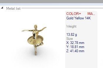 GRACEFUL BALLERINA POSE PENDANT NECKLACE JEWELRY 3D print model_23