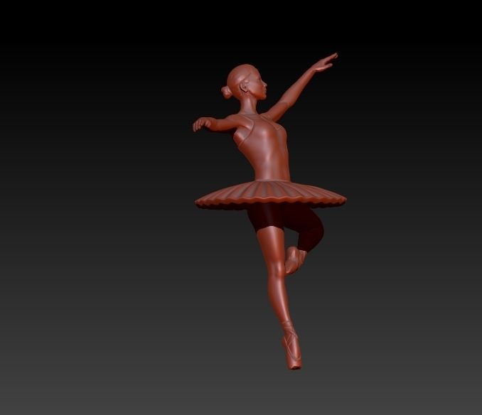 GRACEFUL BALLERINA POSE PENDANT NECKLACE JEWELRY 3D print model_20