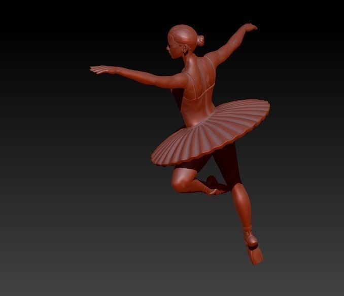 GRACEFUL BALLERINA POSE PENDANT NECKLACE JEWELRY 3D print model_1