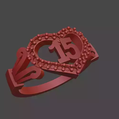 anillo corazon 15 anos