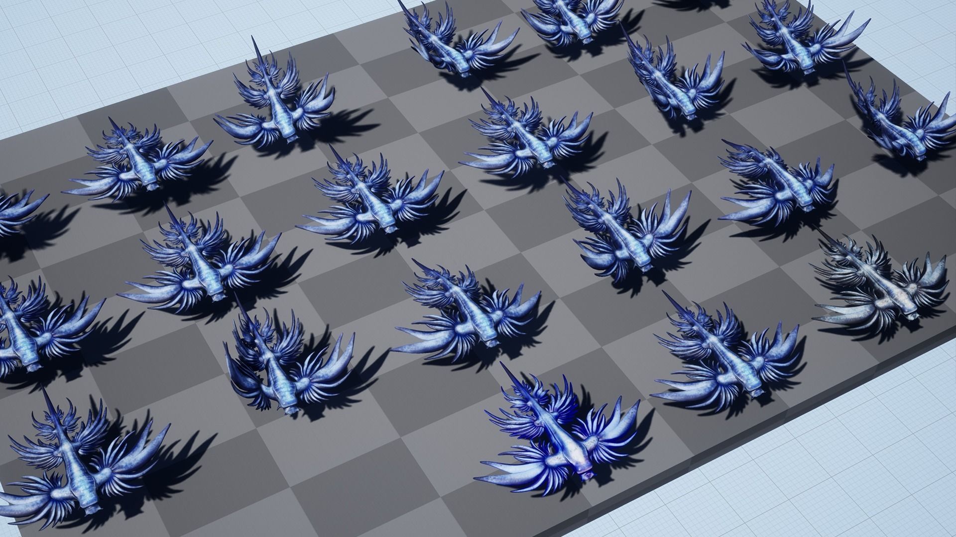 Sea Blue Dragon - Game Ready Low-poly 3D model Low-poly 3D model_9