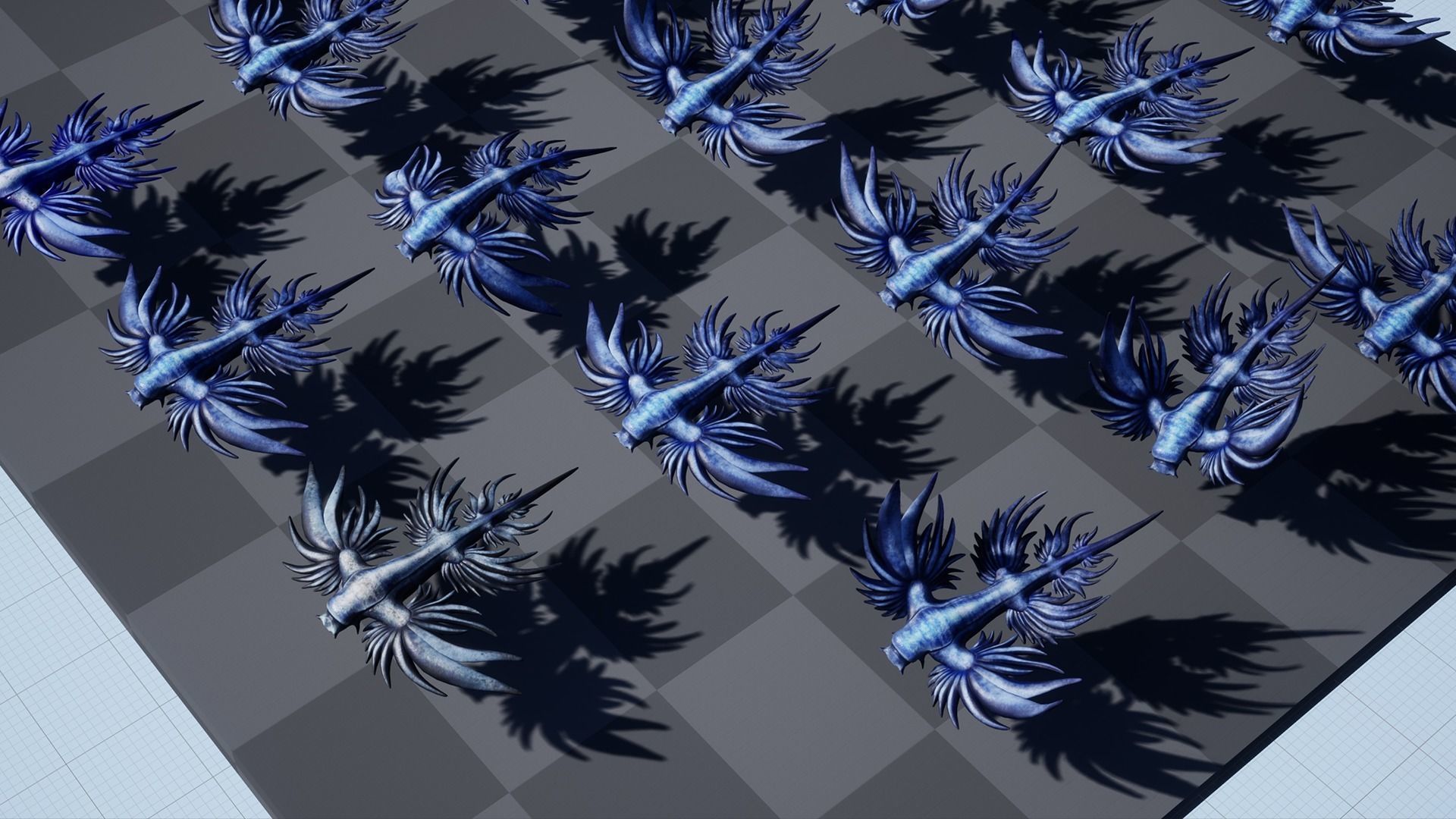 Sea Blue Dragon - Game Ready Low-poly 3D model Low-poly 3D model_10