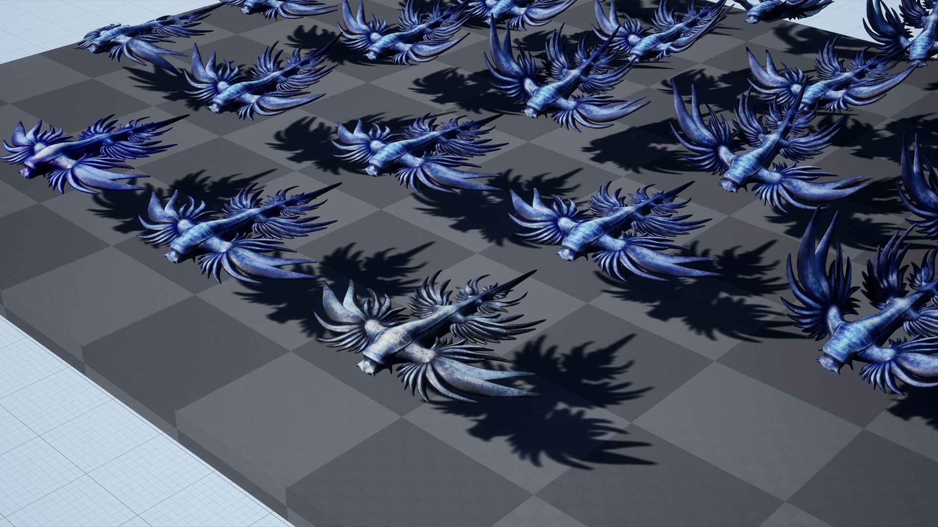 Sea Blue Dragon - Game Ready Low-poly 3D model Low-poly 3D model_8