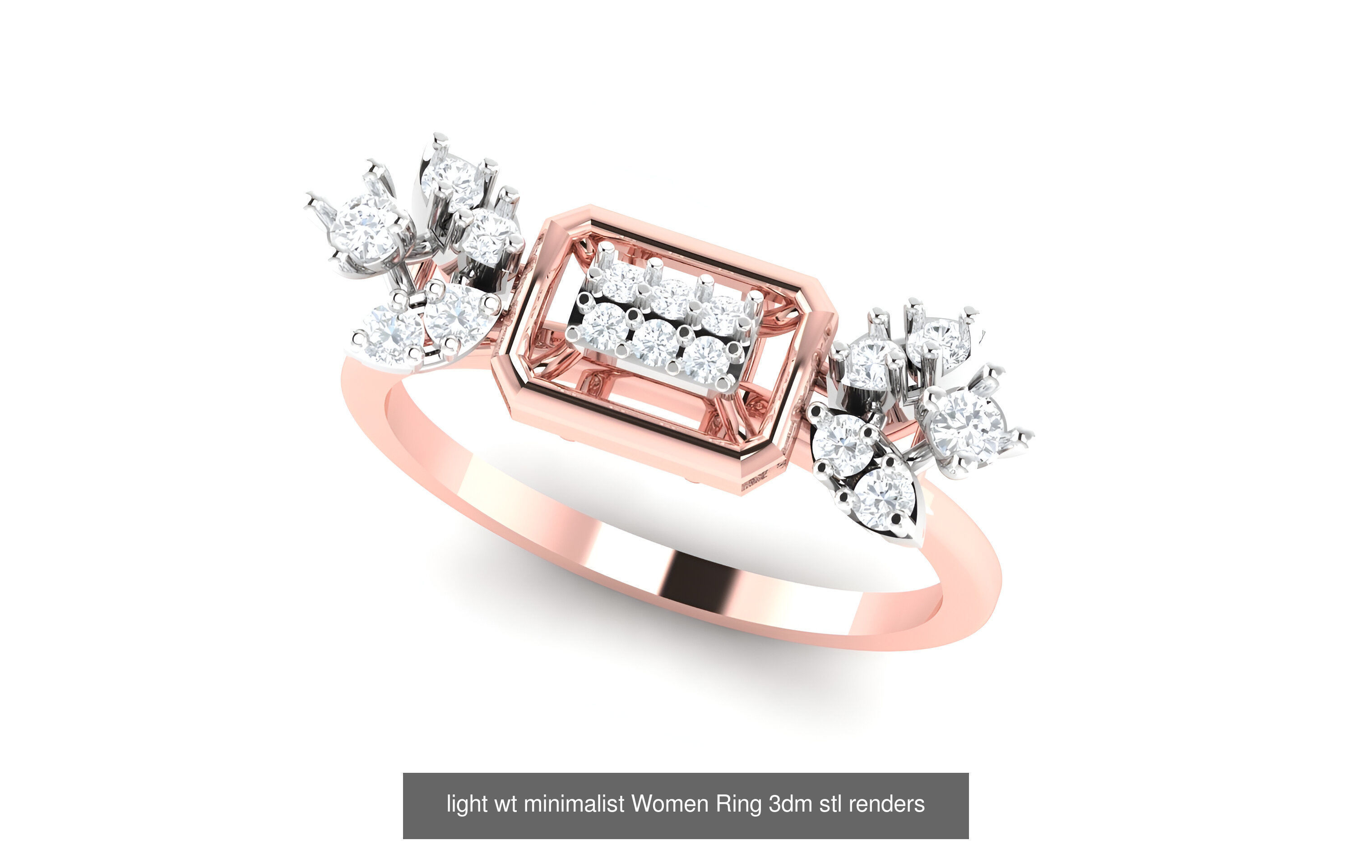 25 light wt minimalist Women Ring 3dm stl renders 3D Model Collection_18