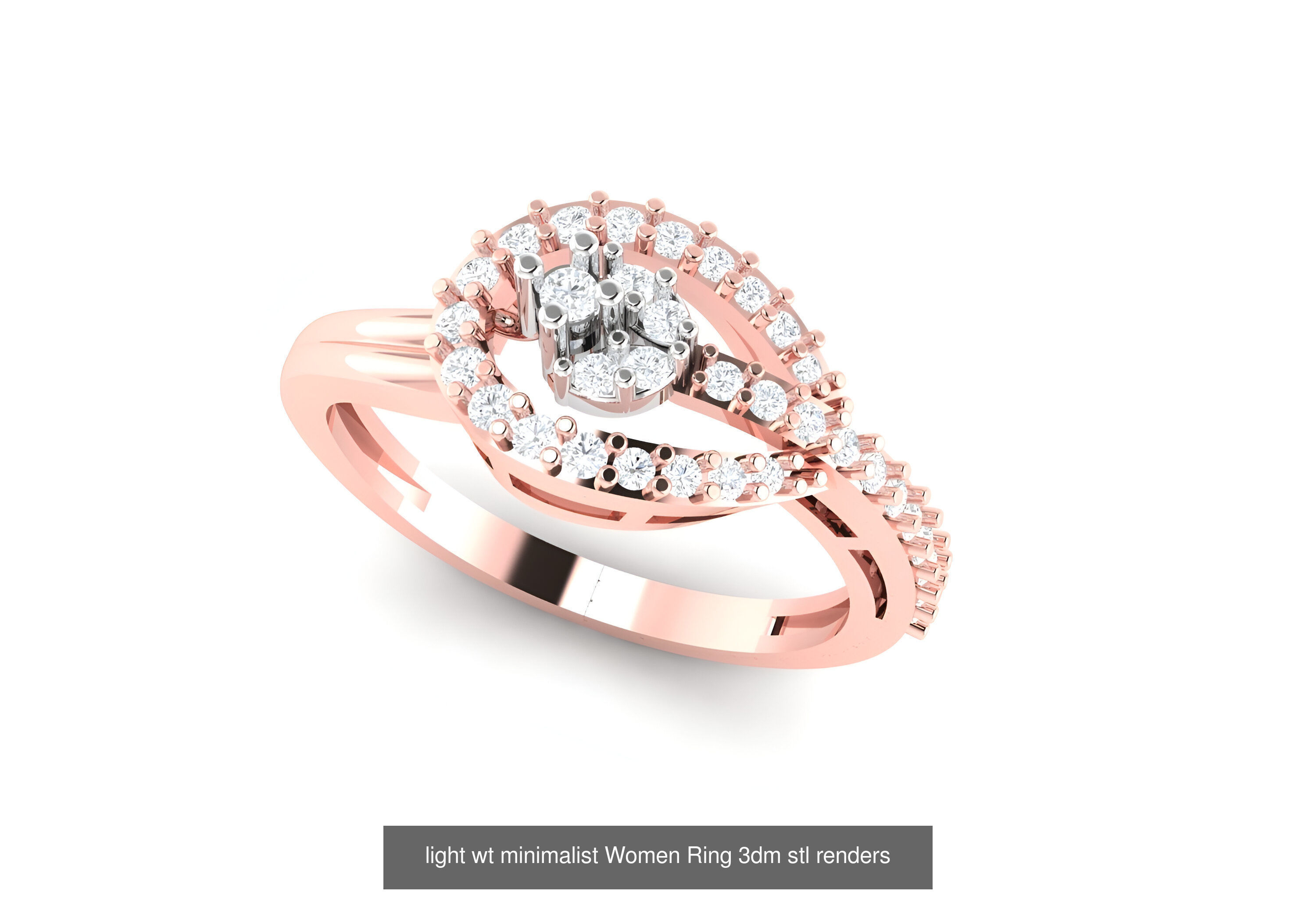 25 light wt minimalist Women Ring 3dm stl renders 3D Model Collection_21
