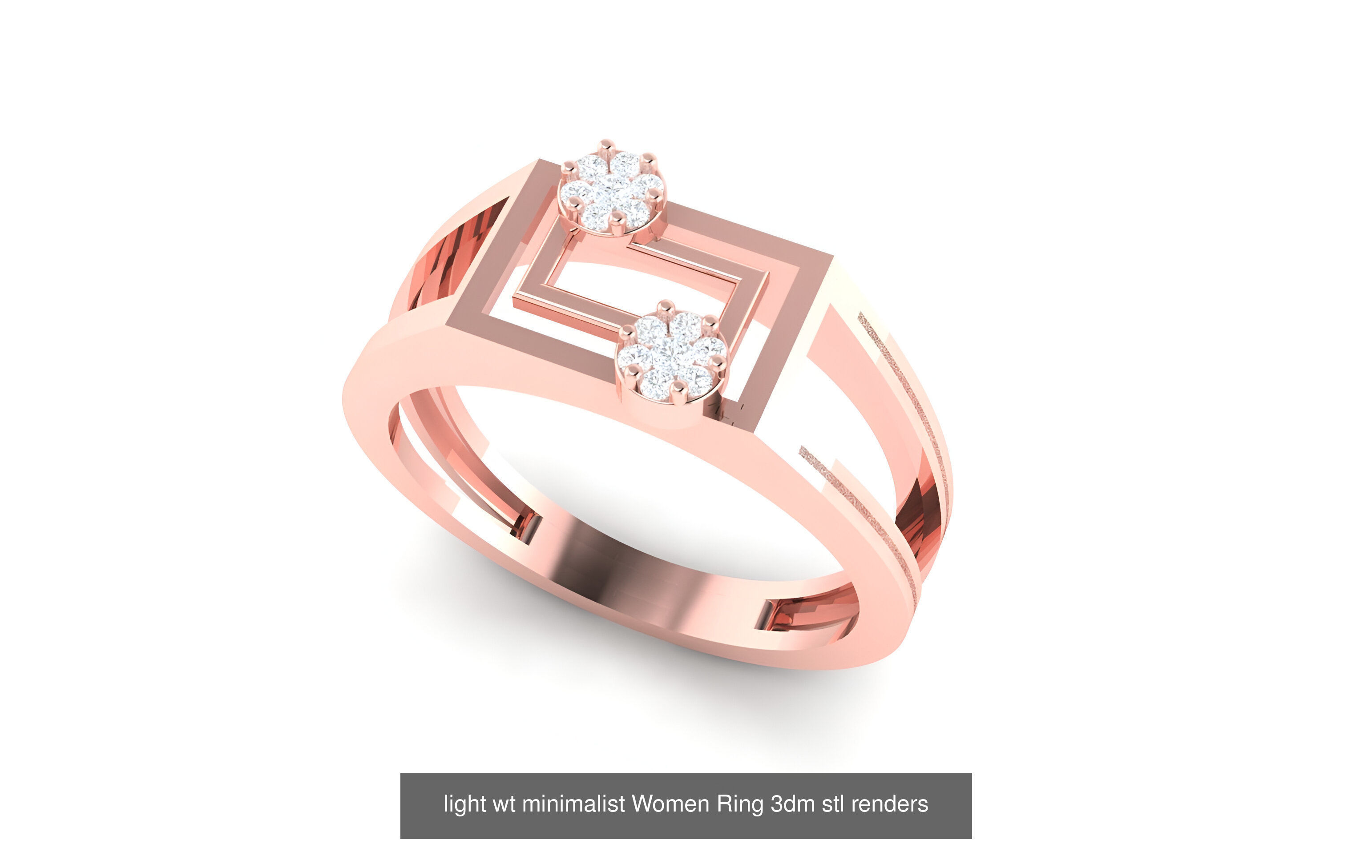 25 light wt minimalist Women Ring 3dm stl renders 3D Model Collection_25