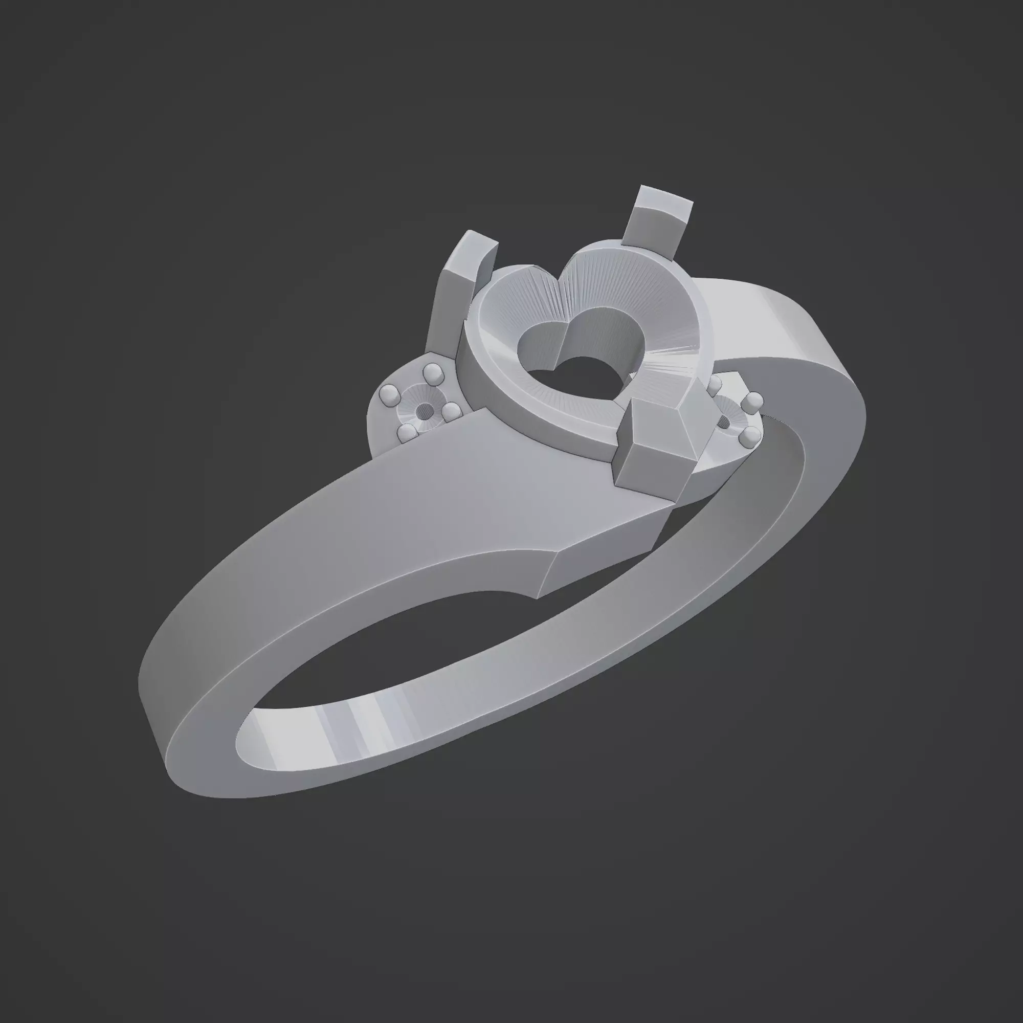 anillo de grado corazon Free 3D print model