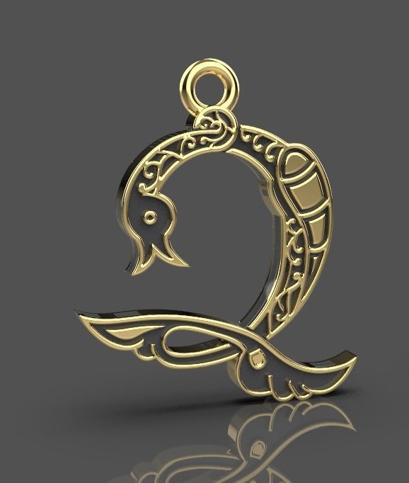 Armenian letters 3D print model_8