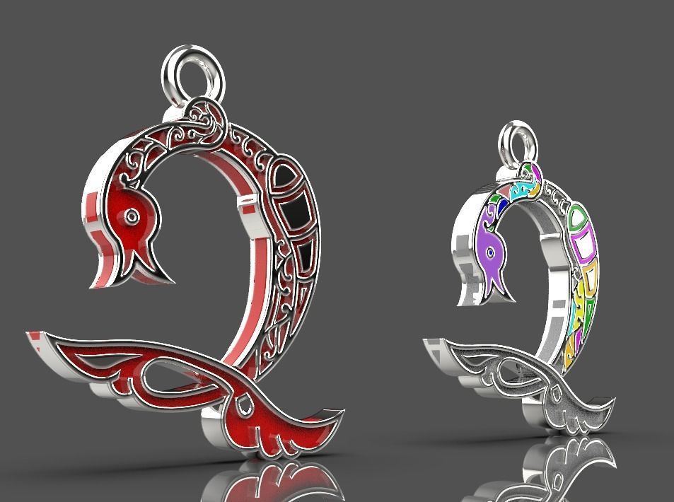 Armenian letters 3D print model_3