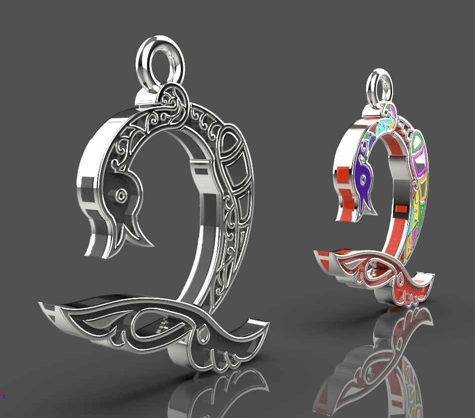 Armenian letters 3D print model_2