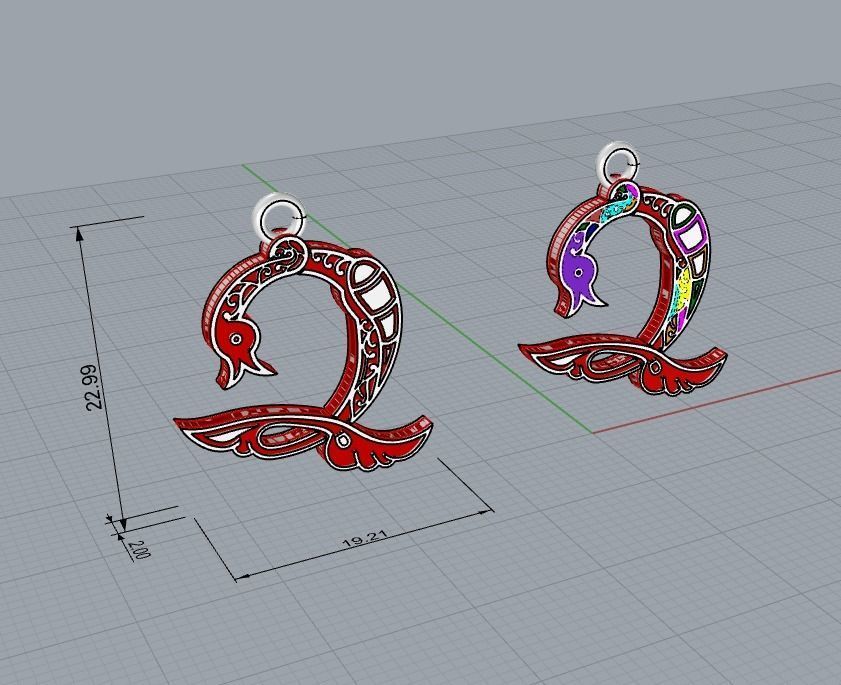 Armenian letters 3D print model_7