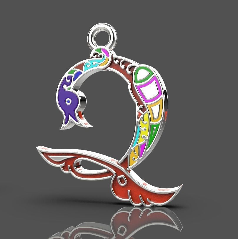 Armenian letters 3D print model_4