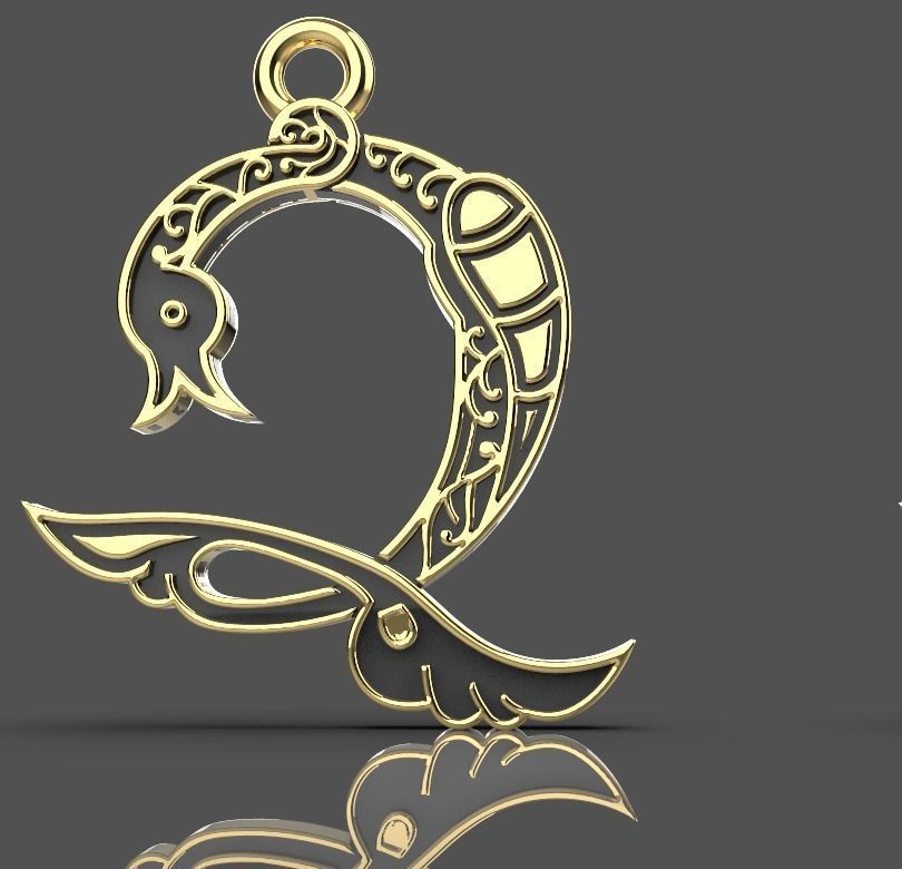 Armenian letters 3D print model_6