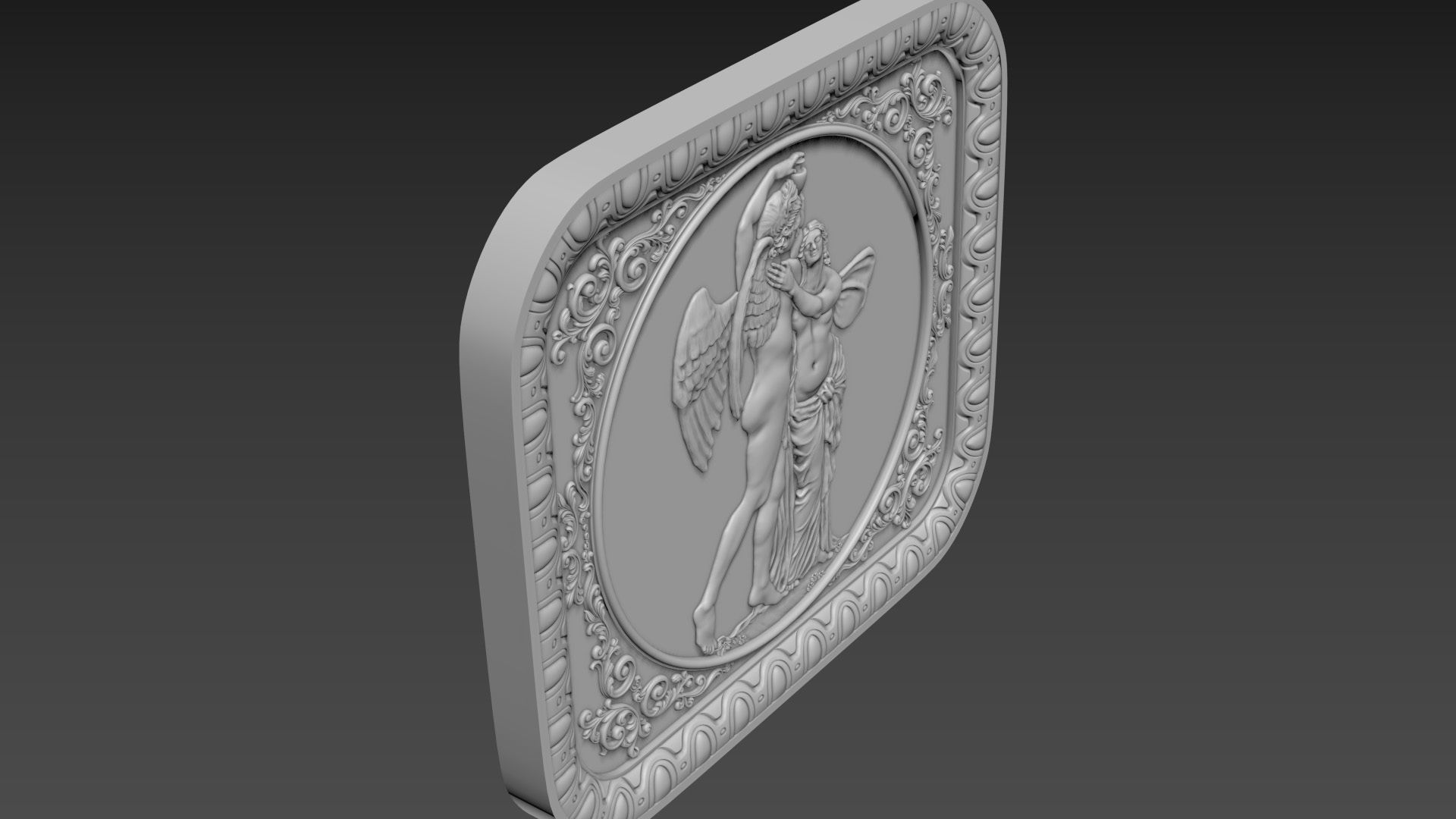 Bas-Relief Angels 3D model_13