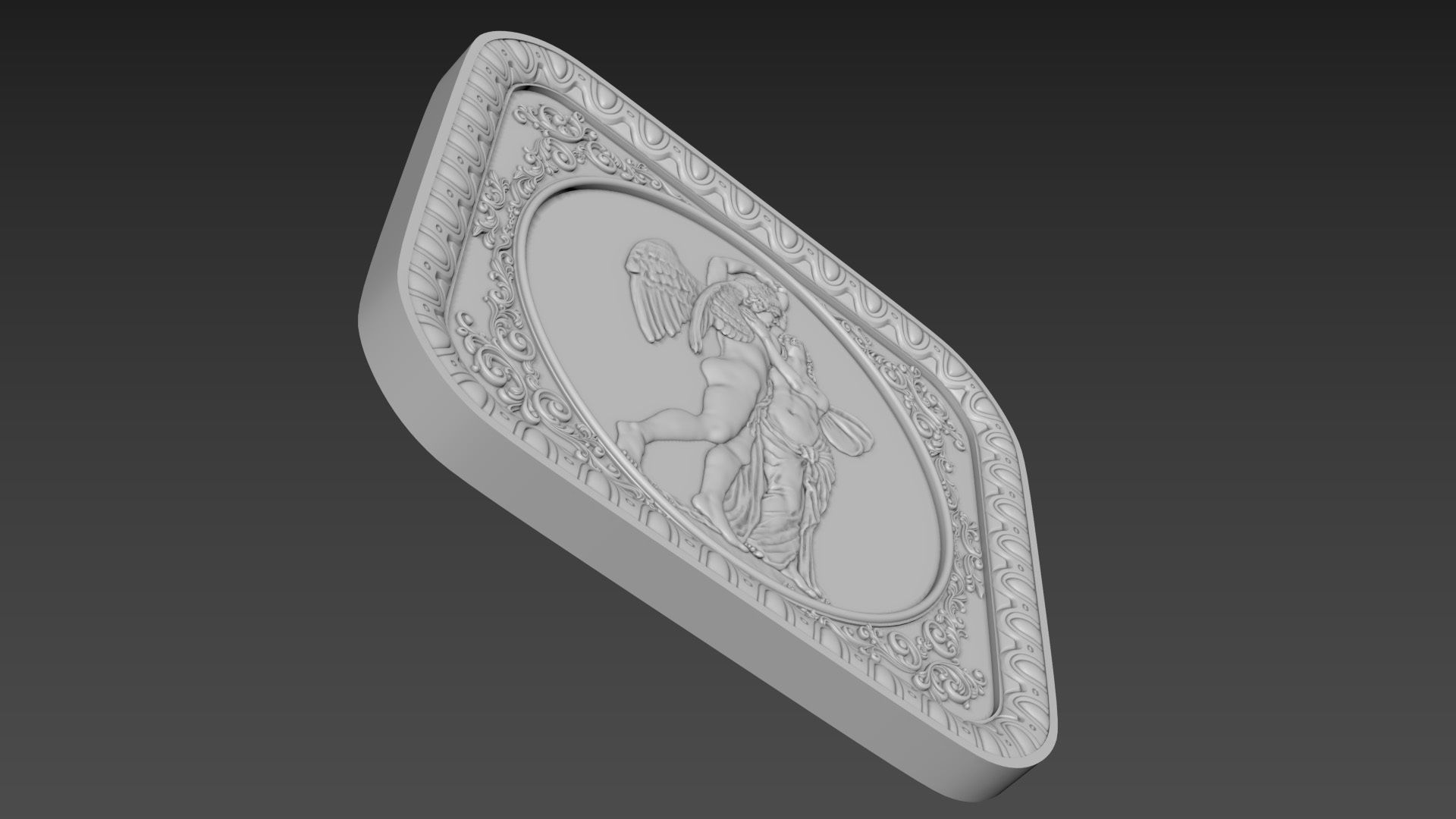 Bas-Relief Angels 3D model_11