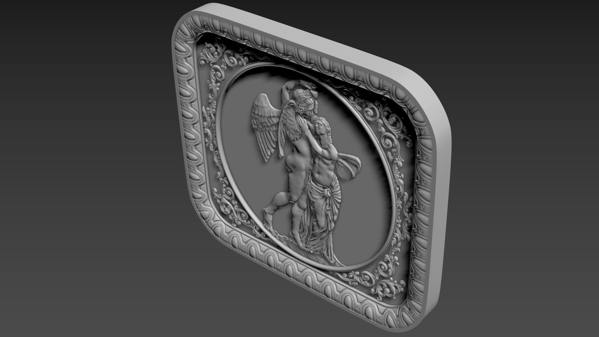 Bas-Relief Angels 3D model_10