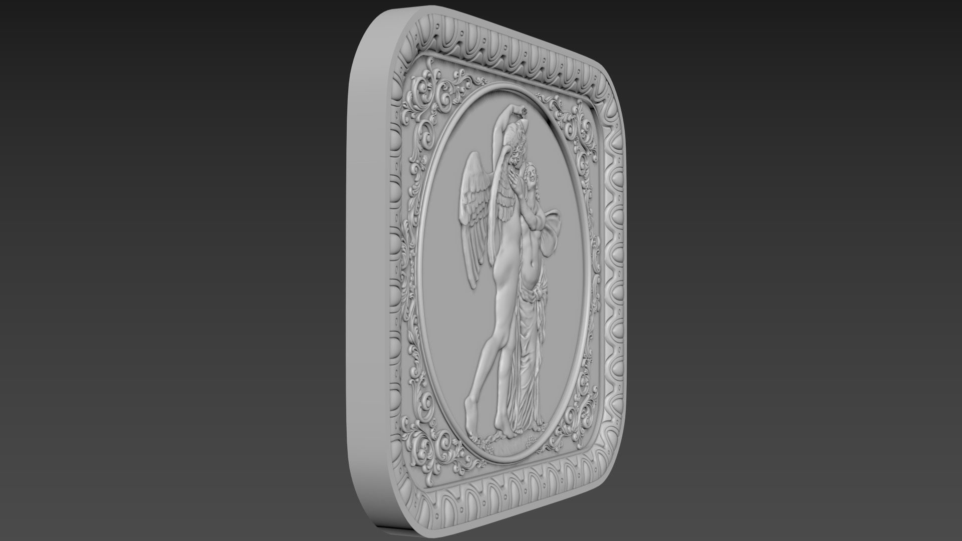 Bas-Relief Angels 3D model_3