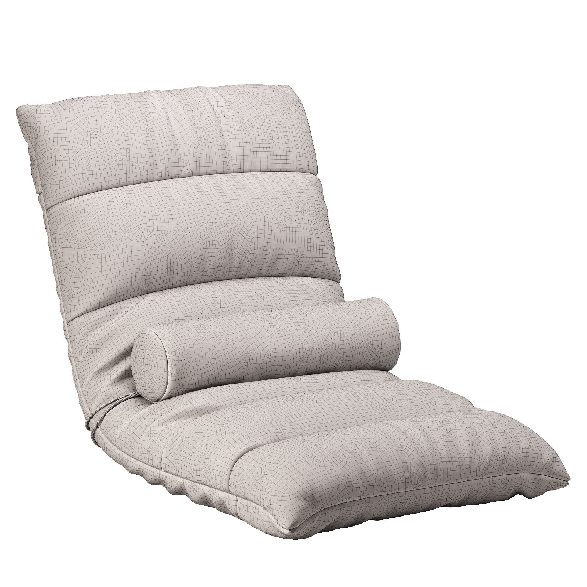  Foldable Lazy Tatami Armchair 3D model_5