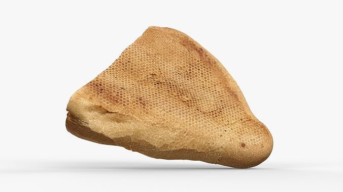 Photorealistic 3D scan of half a wheat Loaf Low-poly 3D model 7