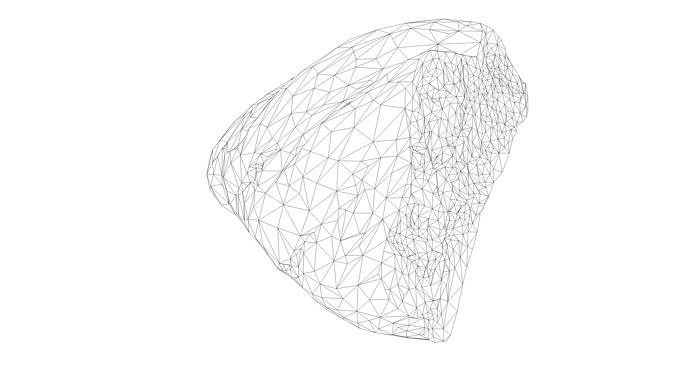 Photorealistic 3D scan of half a wheat Loaf Low-poly 3D model 4
