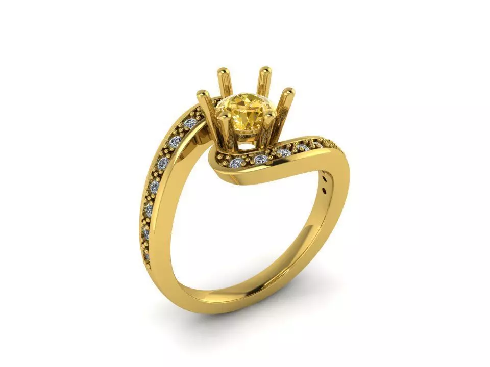fashion engagement ring 17 Free 3D print model