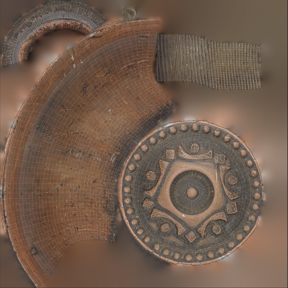 Old Doorknob  Low-poly 3D model_11