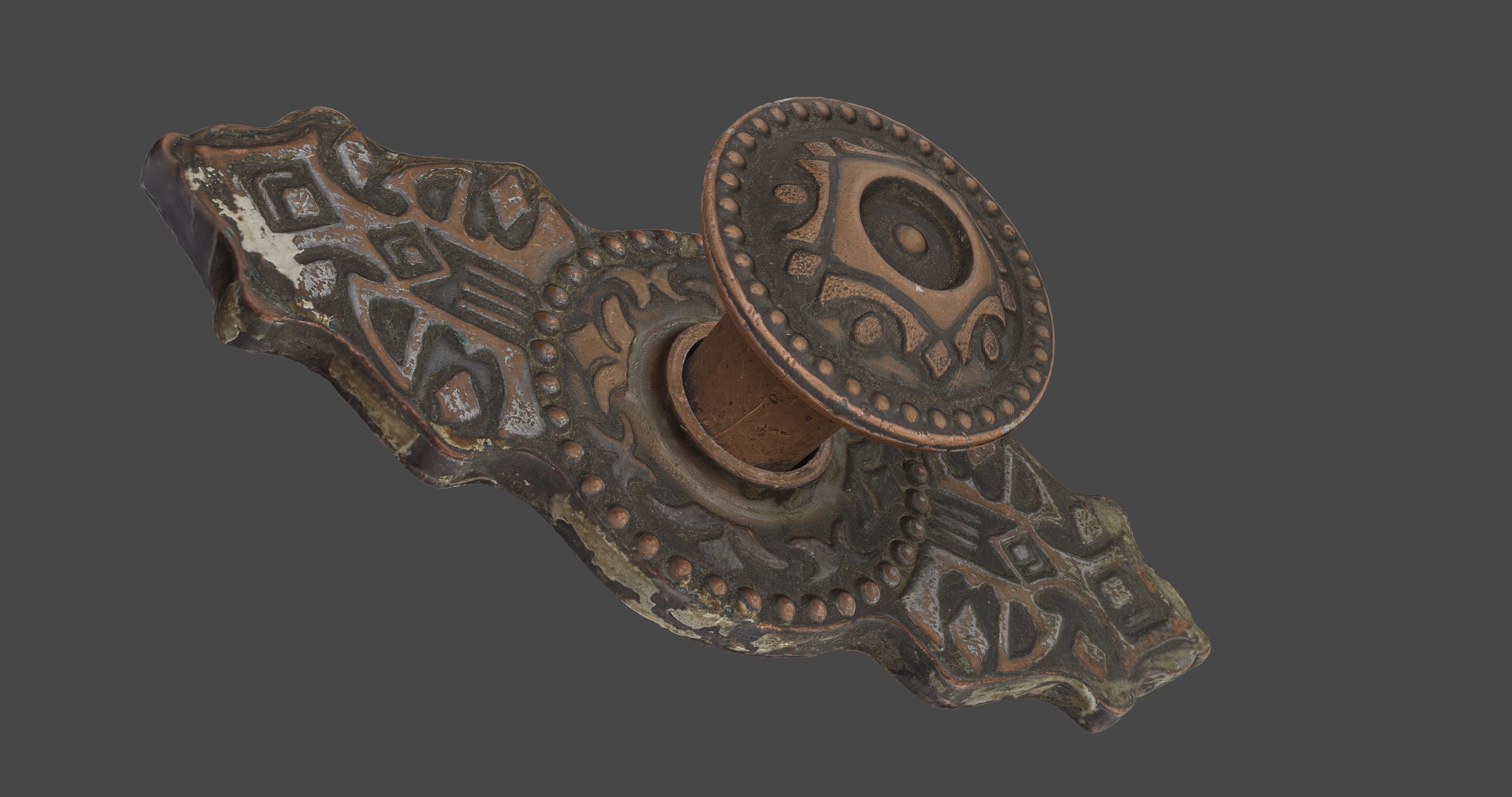 Old Doorknob  Low-poly 3D model_5