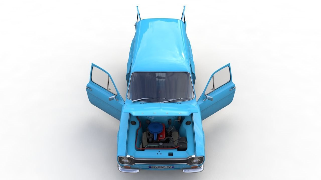 Escort Mk1 Panel Van 1970 3D model_5