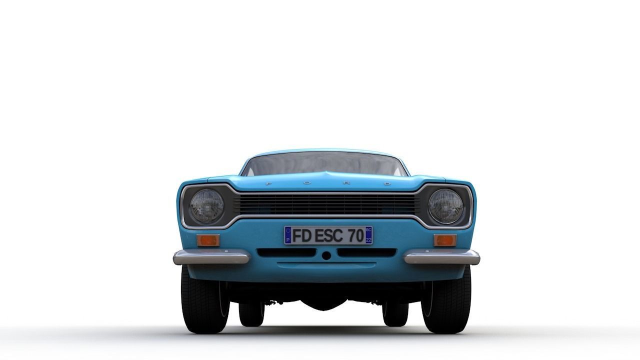 Escort Mk1 Panel Van 1970 3D model_9