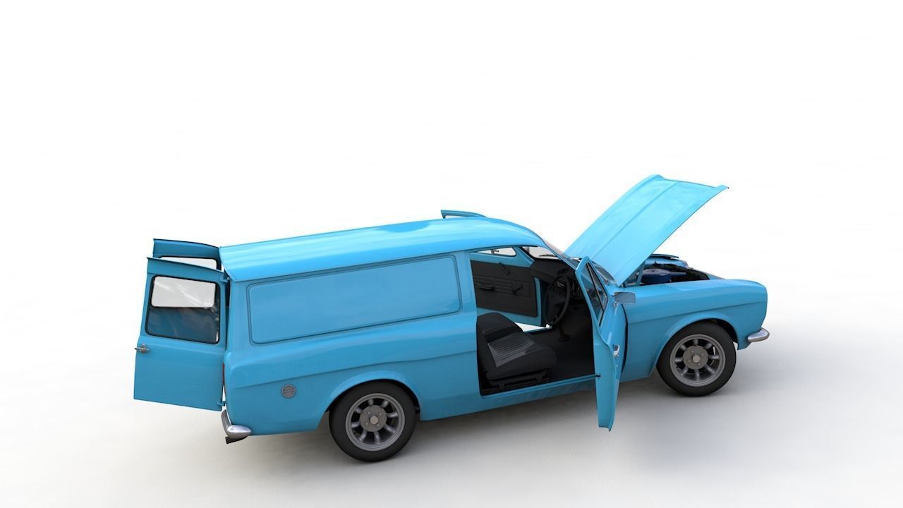 Escort Mk1 Panel Van 1970 3D model_3
